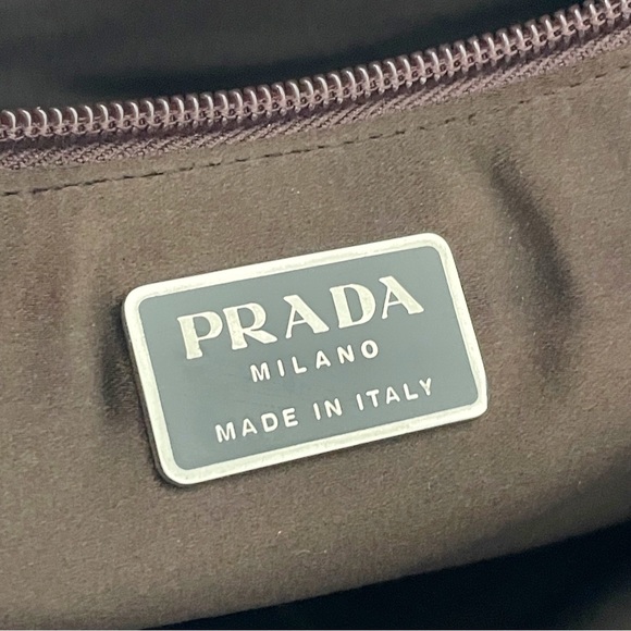 Prada brown calfskin leather vintage shoulder tote business bag minimal - Picture 10 of 12